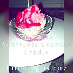 Ultimate Strawberry Shortcake Cupcake Candle